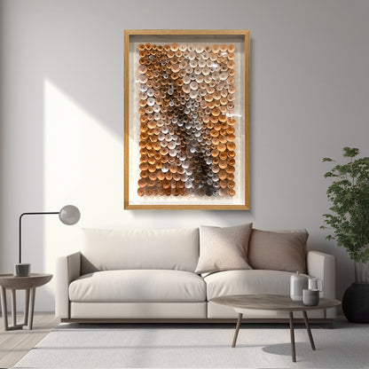 Handmade Wood Blossom Wall Sculpture - 3D Spiral Vortex Art