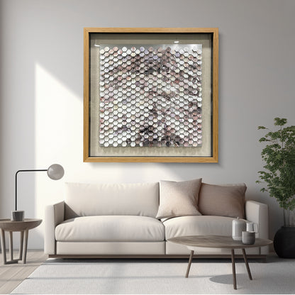 Modern Geometric Metal Mosaic Wall Art - Abstract Luxury Sculpture