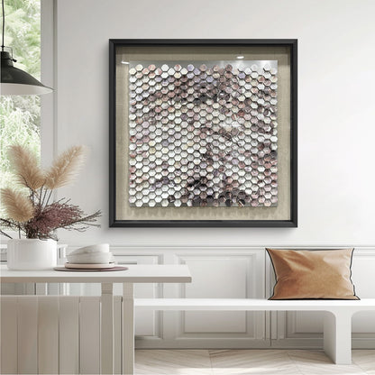 Modern Geometric Metal Mosaic Wall Art - Abstract Luxury Sculpture