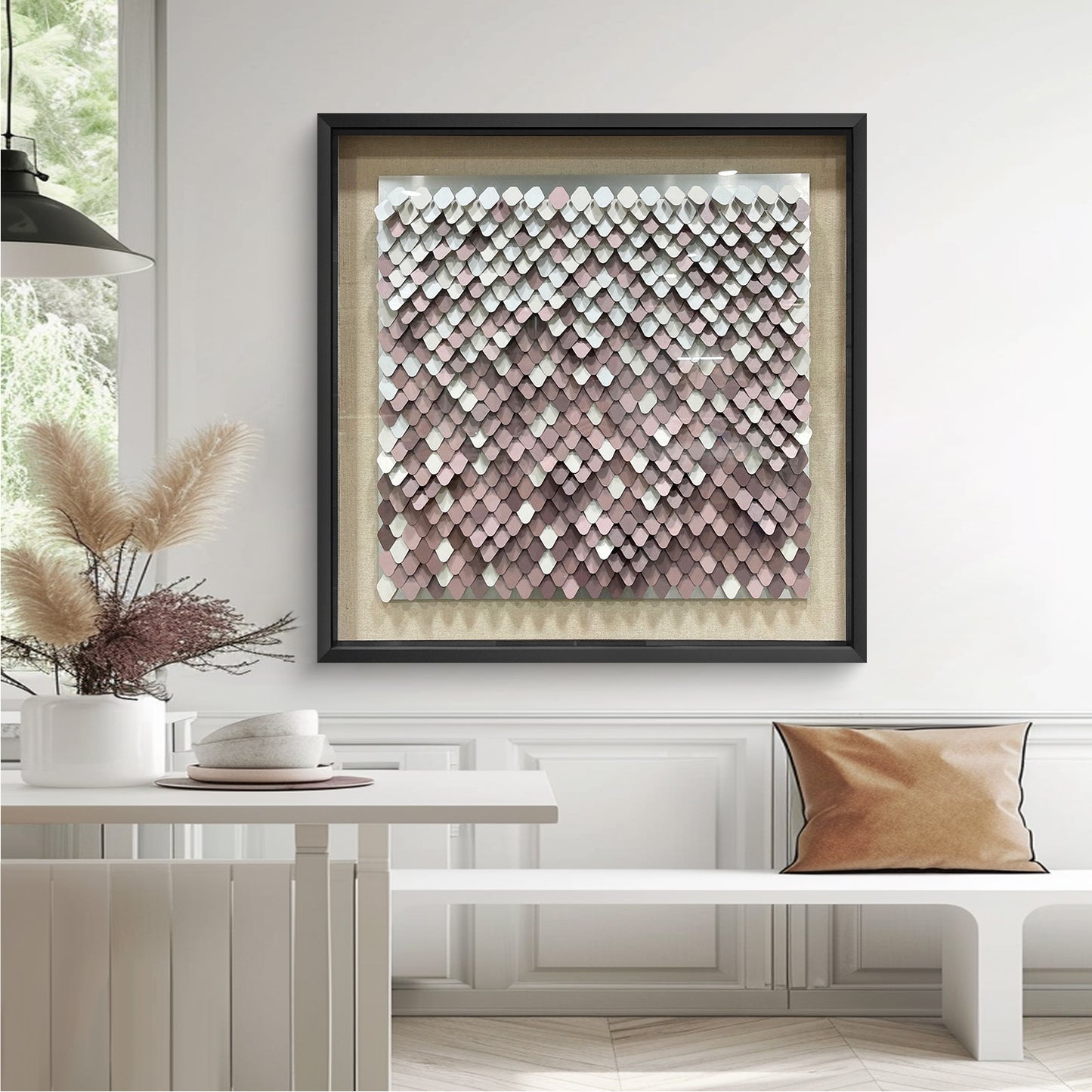 Abstract Textured Metal Patchwork Wall Art - Contemporary Sculpture