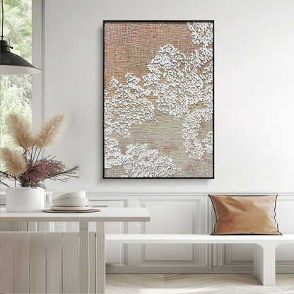 High-End Textured Grid Oil Painting - Modern Wall Art