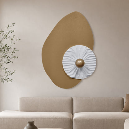 Taupe Shell Pearl Wall Sculpture