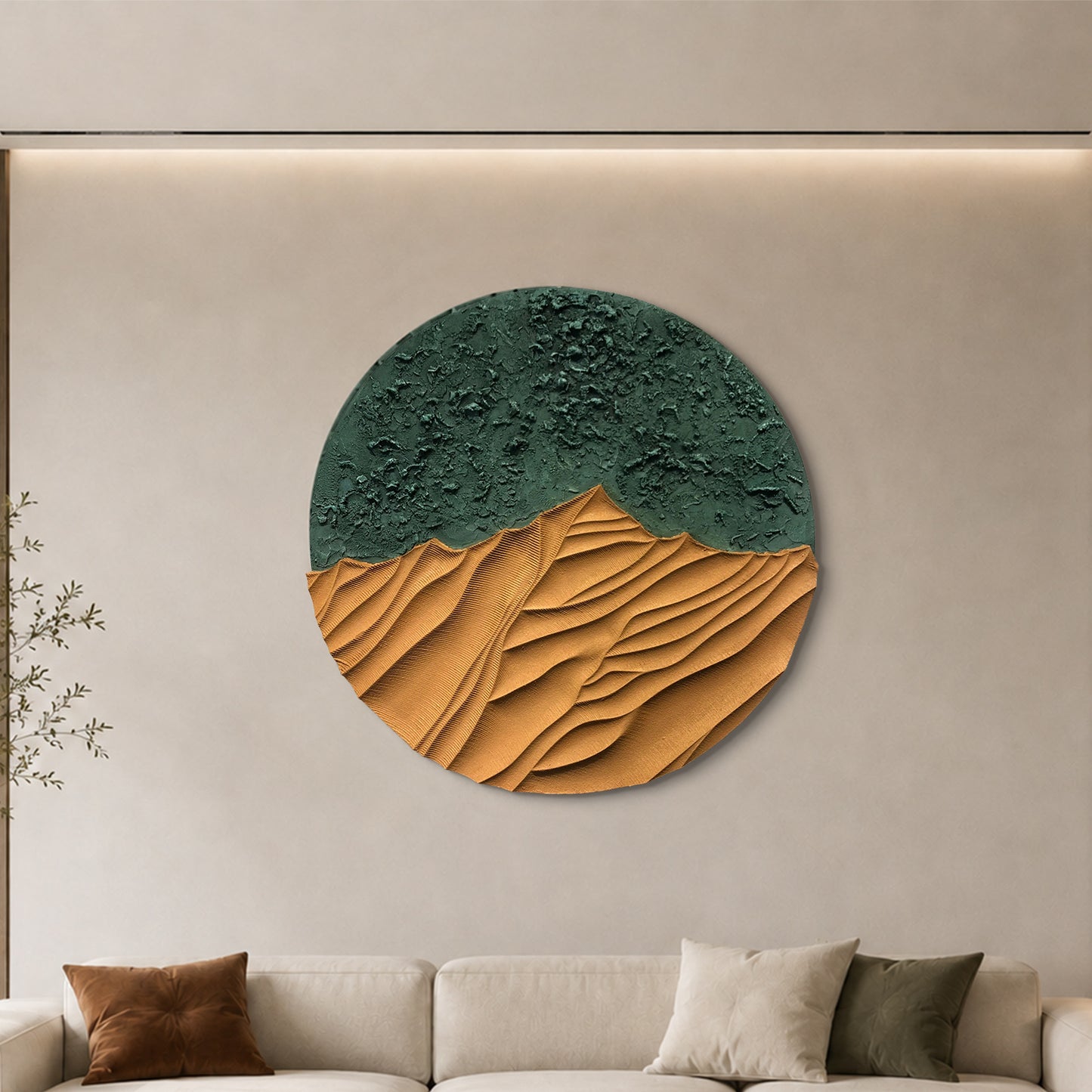 Forest Canyon Round Sandstone Art