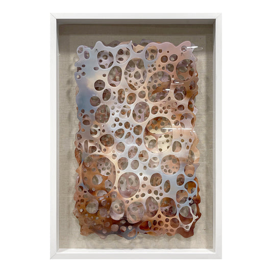 Sculpted Acrylic Wall Art Organic Perforated Hanging Artwork