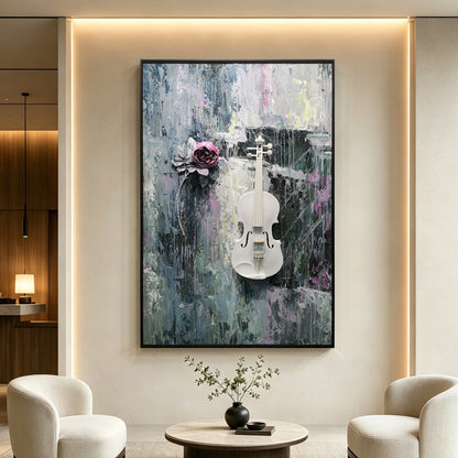 Violin Reverie Mixed Media Wall Art