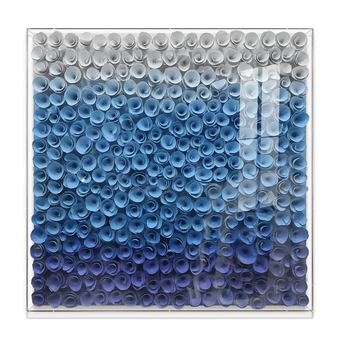 Blue Bloom Wood Flower Wall Panel