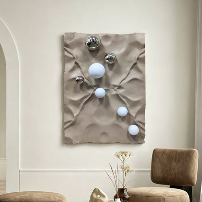 Silver Pebble Sandstone Wall Art