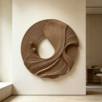 Rose Ribbon Orbit Wall Sculpture