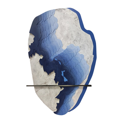 Blue Rift Stone Textured Wall Art
