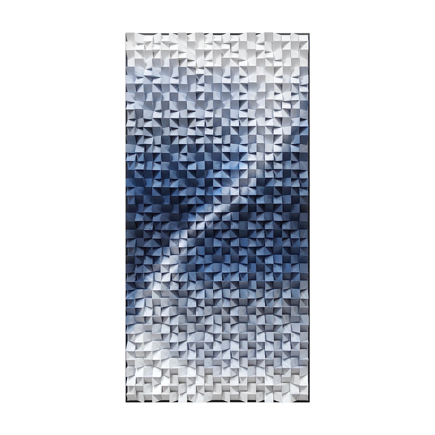 Blue Copper Wood Mosaic Wall Panel