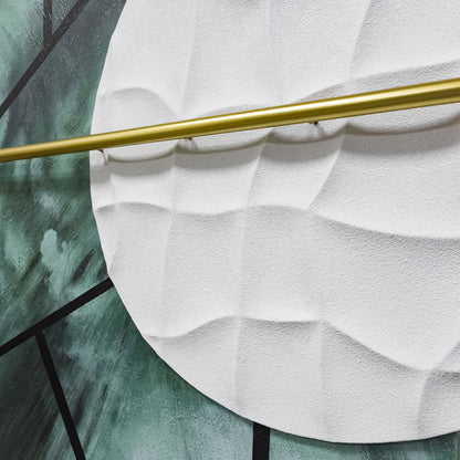 Jade Grid Circle Sandstone Wall Art