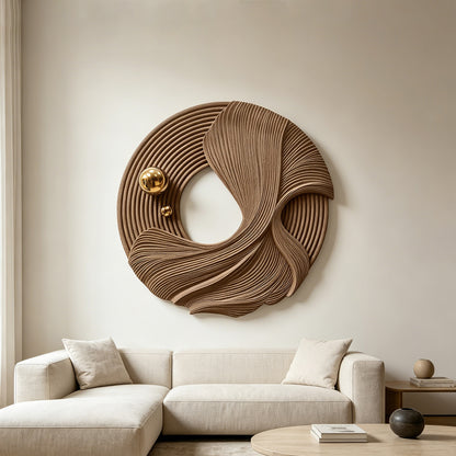 Rose Ribbon Orbit Wall Sculpture