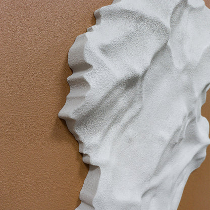 White Melted Form Sandstone Wall Relief