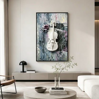 Violin Reverie Mixed Media Wall Art