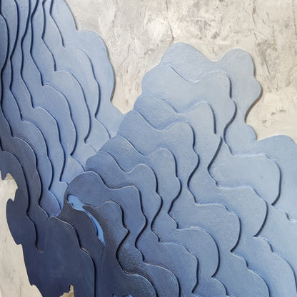 Blue Rift Stone Textured Wall Art