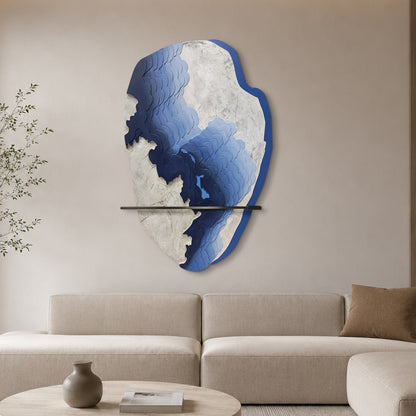 Blue Rift Stone Textured Wall Art