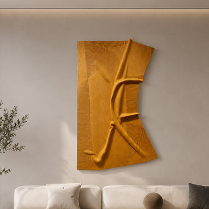 Golden Fold Carved Wall Panel