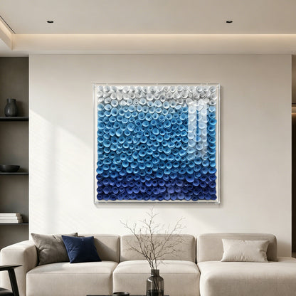 Blue Bloom Wood Flower Wall Panel