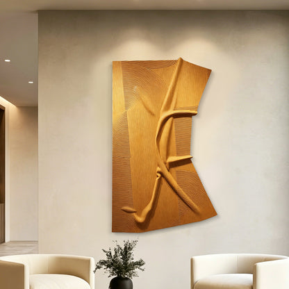 Golden Fold Carved Wall Panel
