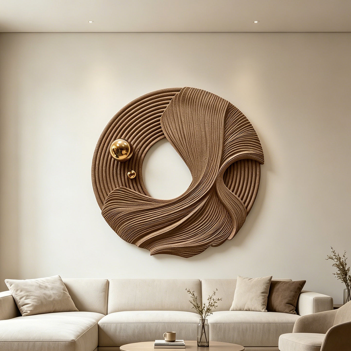 Rose Ribbon Orbit Wall Sculpture