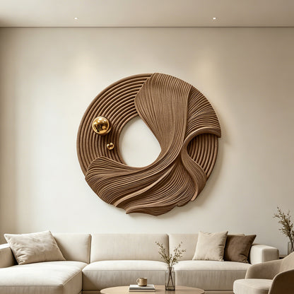 Rose Ribbon Orbit Wall Sculpture