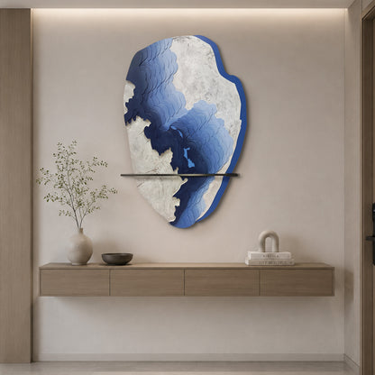Blue Rift Stone Textured Wall Art