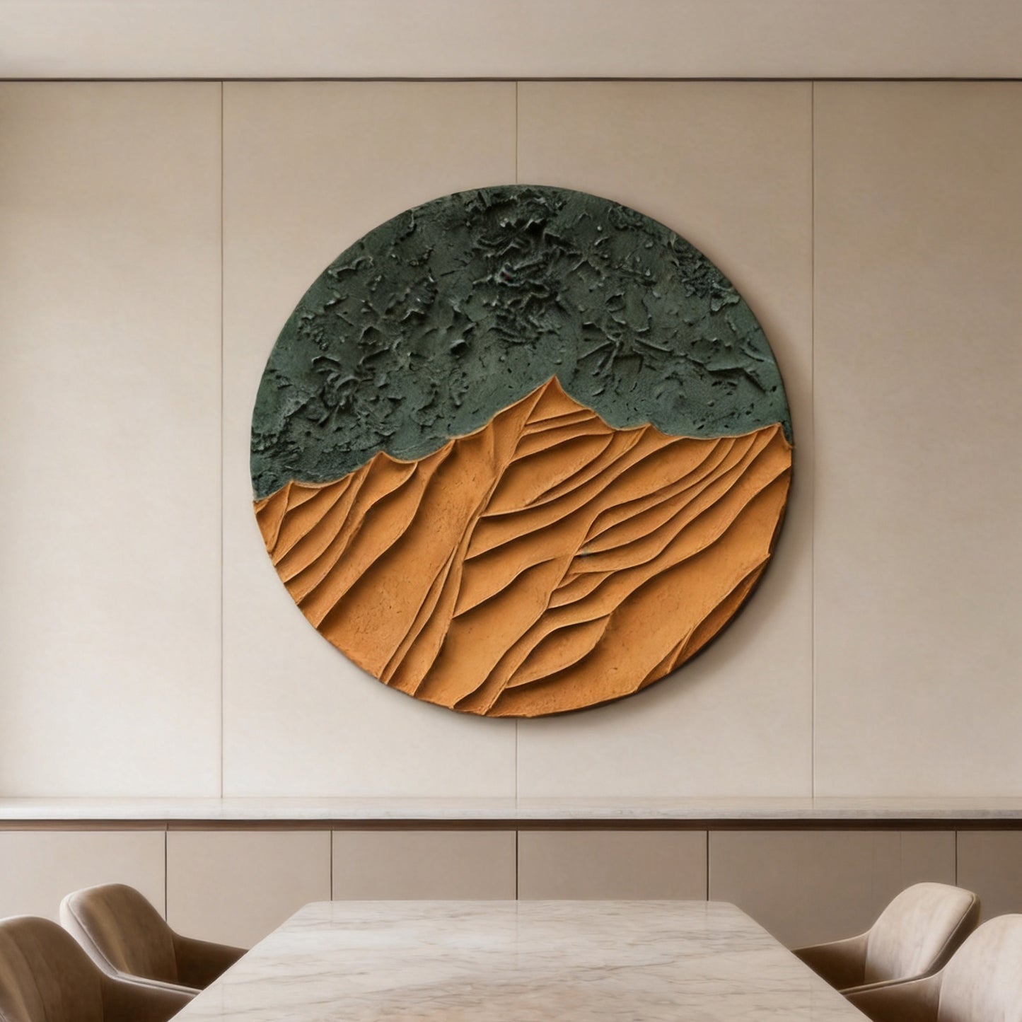 Forest Canyon Round Sandstone Art