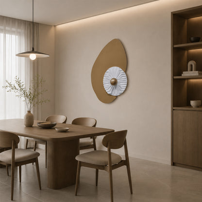 Taupe Shell Pearl Wall Sculpture