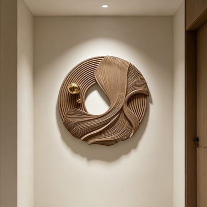 Rose Ribbon Orbit Wall Sculpture