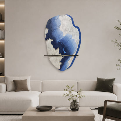 Blue Rift Stone Textured Wall Art