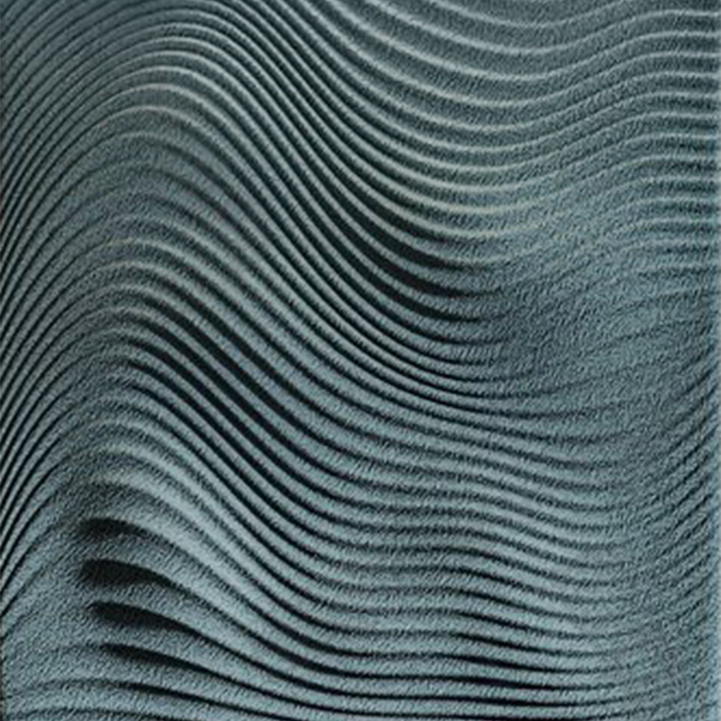 Deep Blue Wave Carved Wall Panel
