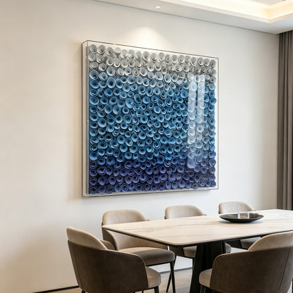 Blue Bloom Wood Flower Wall Panel