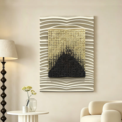 Gold Core Ripple Wall Relief
