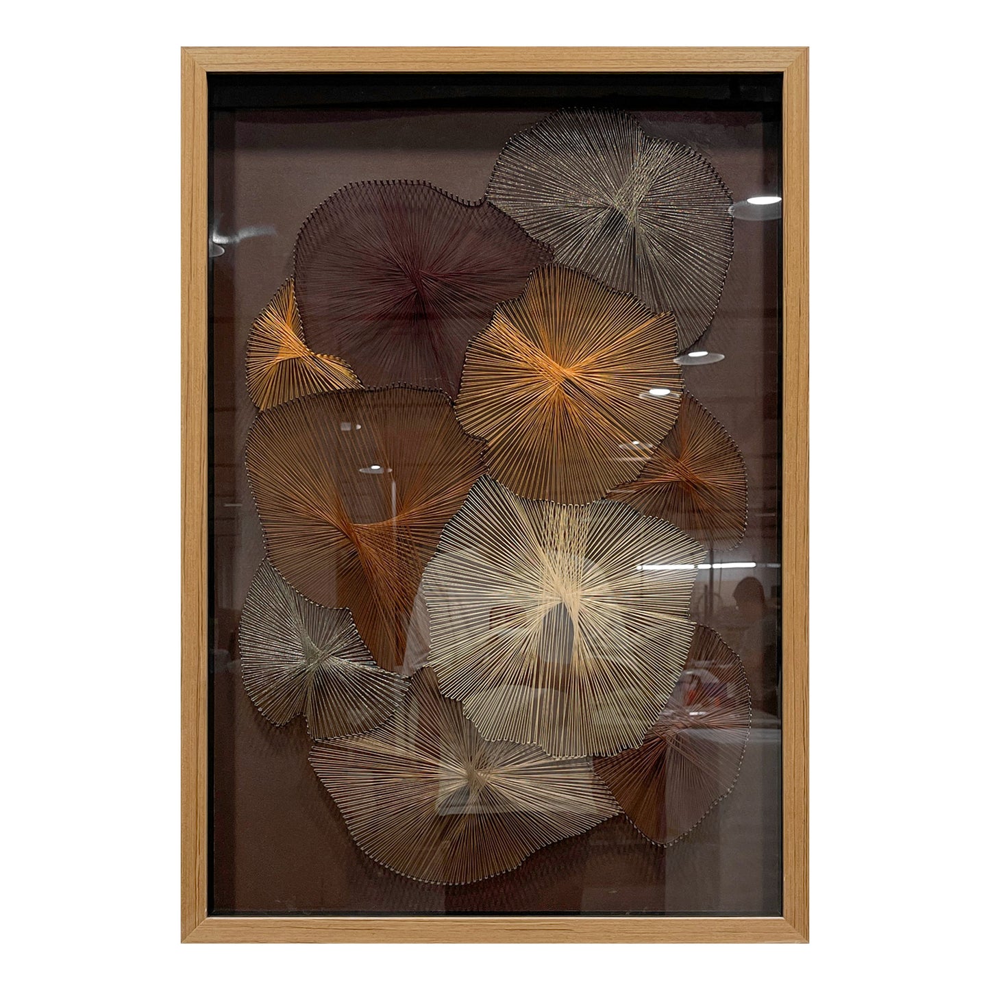 Luxury Textile Blossom Wall Panel Contemporary Thread Artwork