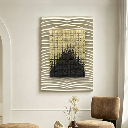 Gold Core Ripple Wall Relief