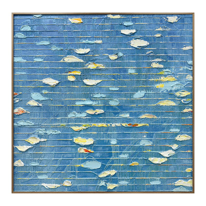 Coastal-Inspired Blue Abstract Wall Decor