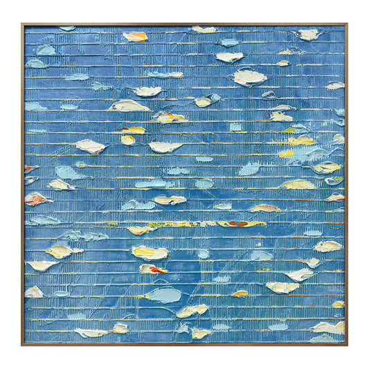 Coastal-Inspired Blue Abstract Wall Decor