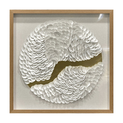 Luxury Corporate Wall Sculpture – Leather & Brushed Gold Metal Relief