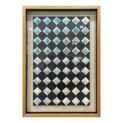 Abstract Iridescent Metal Patchwork Wall Art - Modern Relief