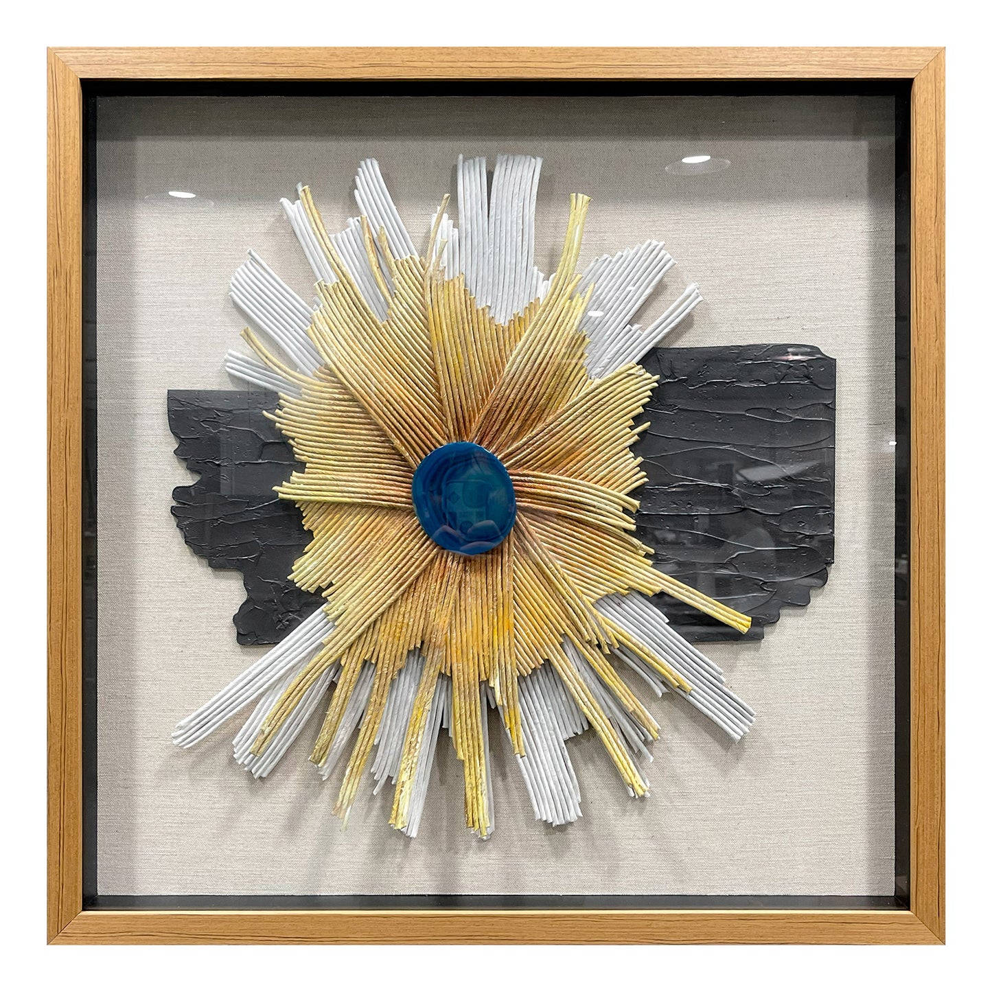 3D Mixed Media Textured Wall Sculpture - Handmade Dimensional Art