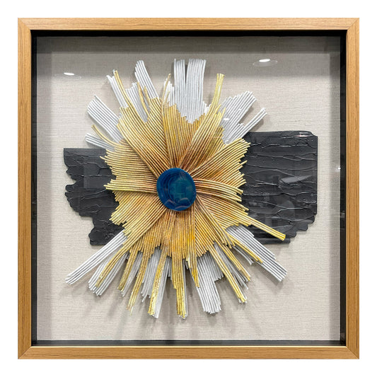 3D Mixed Media Textured Wall Sculpture - Handmade Dimensional Art