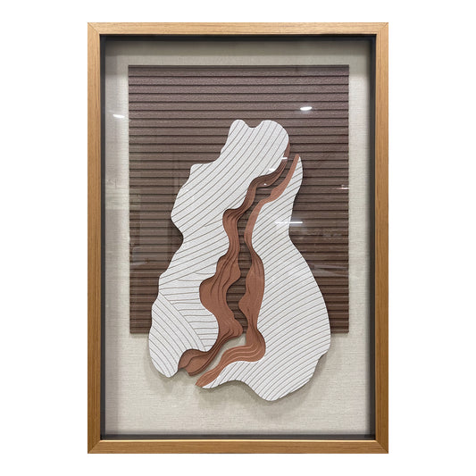 Modern minimalist 3D relief decorative painting, hand-drawn with sandstone texture, simple and stylish.