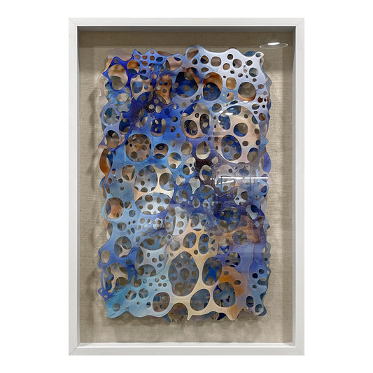 Abstract Acrylic Geometric Wall Hanging Gradient Textured Decor