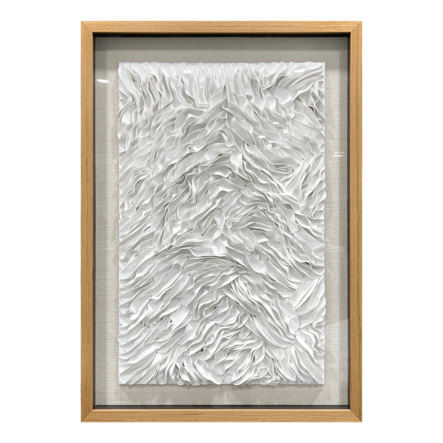 Handcrafted 3D leather wall art, featuring distinctive three-dimensional texture and sophisticated artistic detailing.