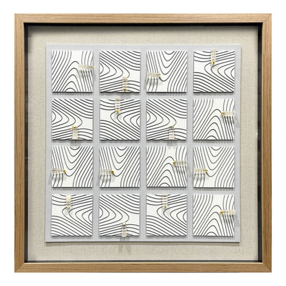 Mid-Century Abstract Wooden Ring Sculpture - 3D Geometric Wall Art