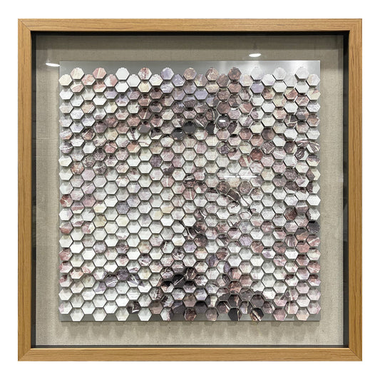 Modern Geometric Metal Mosaic Wall Art - Abstract Luxury Sculpture