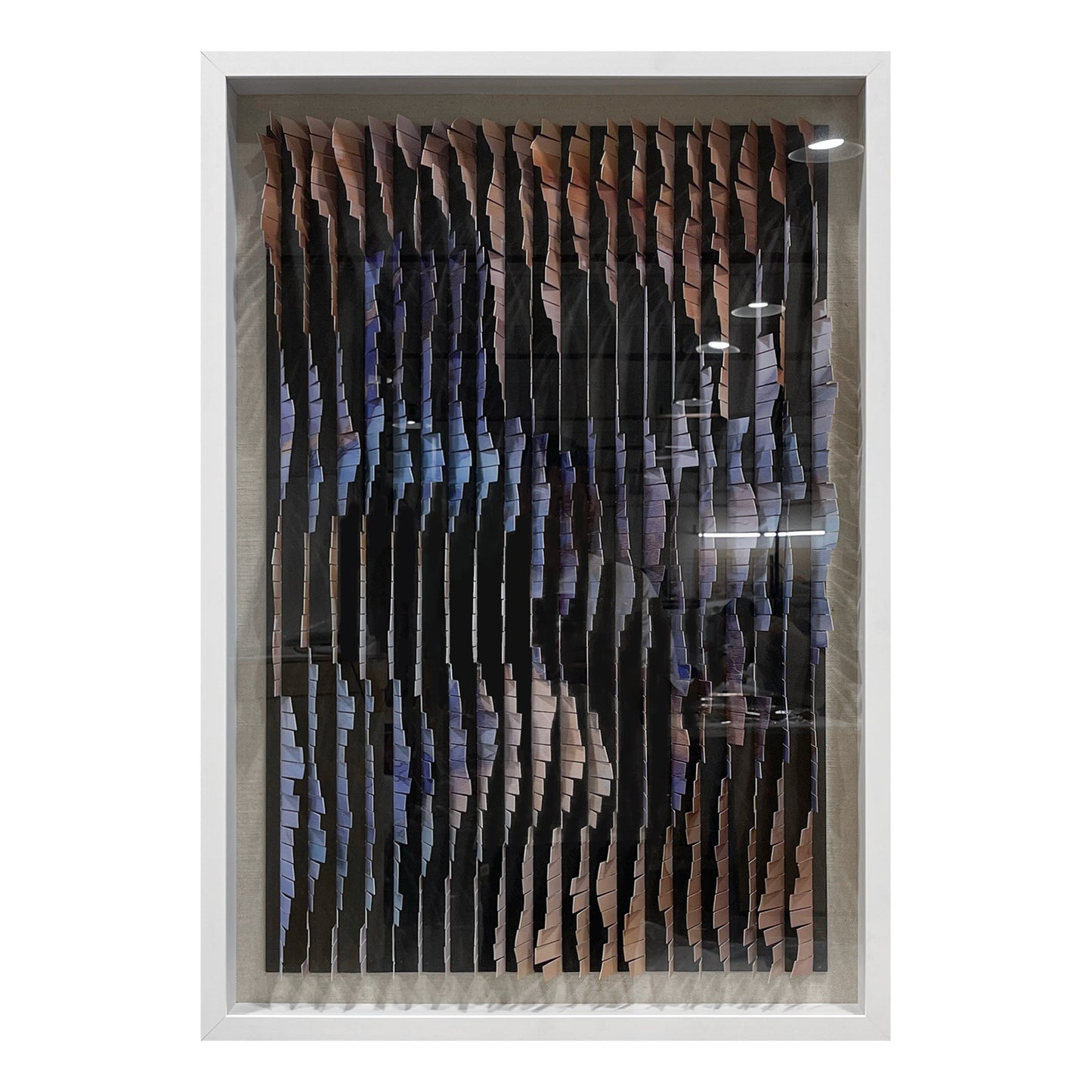 Abstract Thermal-Bent Aluminum Strip Wall Art