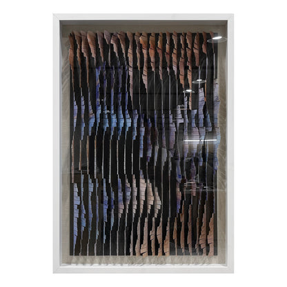 Abstract Thermal-Bent Aluminum Strip Wall Art