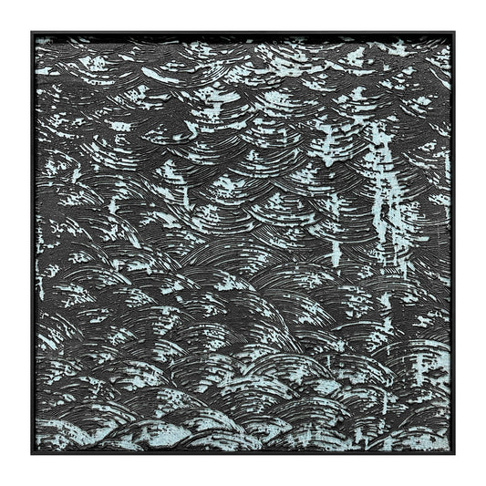 Abstract Ocean Scale Texture Painting - Luxury Wall Decor