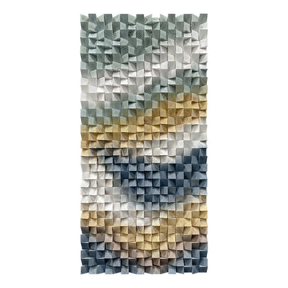 Unique triangular wooden wall art, crafted from natural wood to outline dynamic geometric lines, embodying stylish artistic aesthetics.